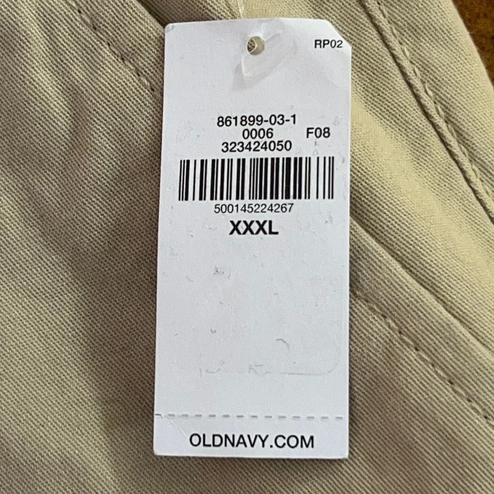 Old Navy Mens XXXL Tan Khaki Built-In Flex Jogger Shorts NWT